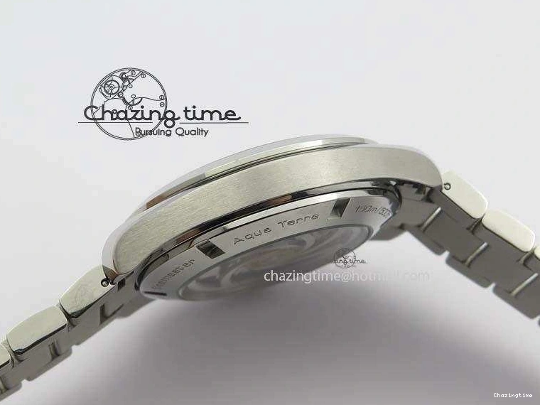 0822 QuickDry Aqua Terra ‘James Bond’ SS JHF Best Edition Blue Dial On SS Bracelet A 8203